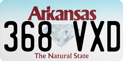 AR license plate 368VXD