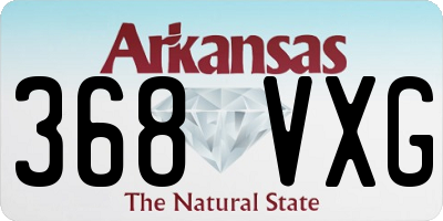 AR license plate 368VXG