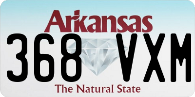 AR license plate 368VXM