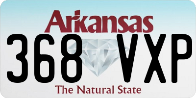 AR license plate 368VXP