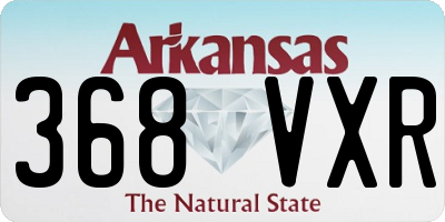 AR license plate 368VXR