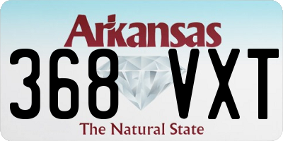 AR license plate 368VXT