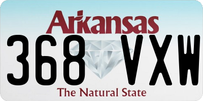 AR license plate 368VXW