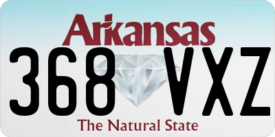 AR license plate 368VXZ