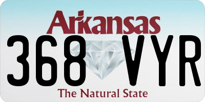 AR license plate 368VYR