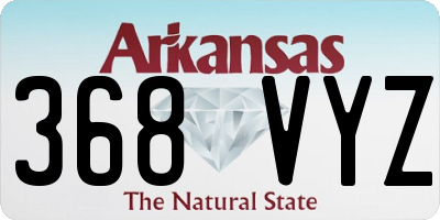 AR license plate 368VYZ
