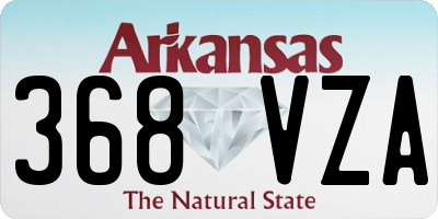 AR license plate 368VZA
