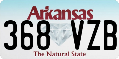 AR license plate 368VZB
