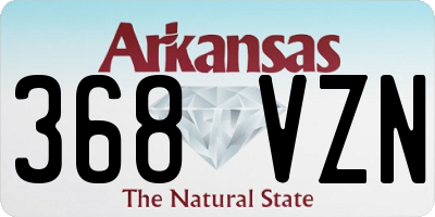 AR license plate 368VZN