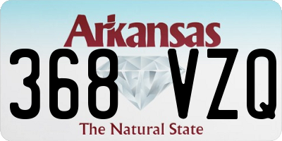 AR license plate 368VZQ