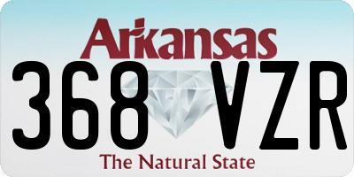 AR license plate 368VZR
