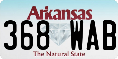AR license plate 368WAB