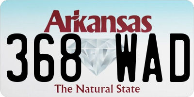 AR license plate 368WAD