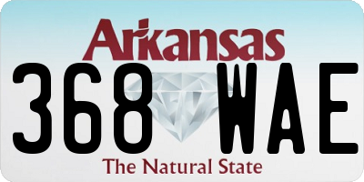 AR license plate 368WAE