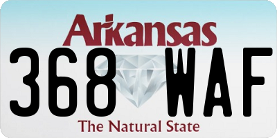 AR license plate 368WAF