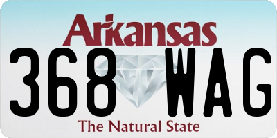 AR license plate 368WAG