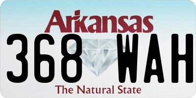AR license plate 368WAH