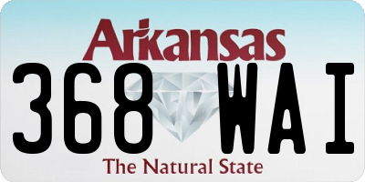 AR license plate 368WAI