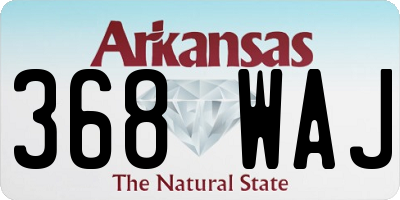 AR license plate 368WAJ