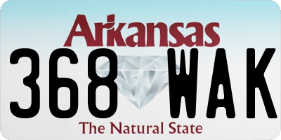 AR license plate 368WAK