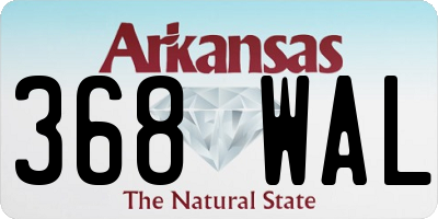 AR license plate 368WAL
