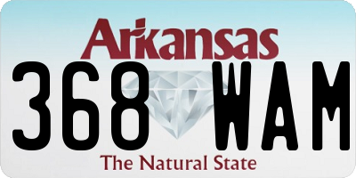 AR license plate 368WAM