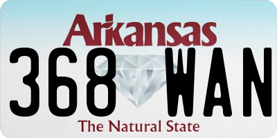 AR license plate 368WAN