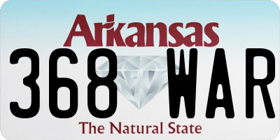 AR license plate 368WAR