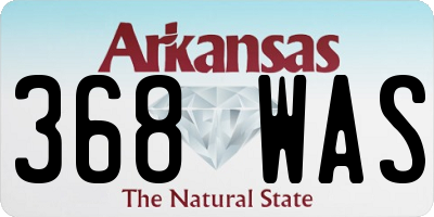 AR license plate 368WAS