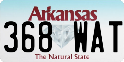 AR license plate 368WAT