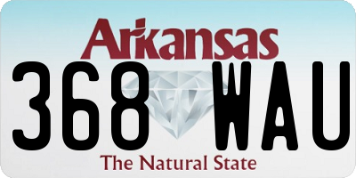 AR license plate 368WAU