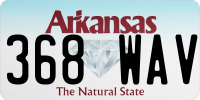AR license plate 368WAV