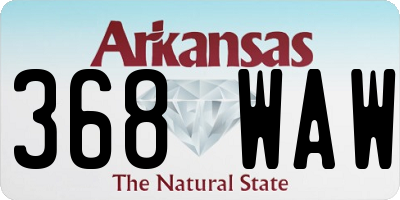 AR license plate 368WAW