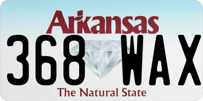 AR license plate 368WAX
