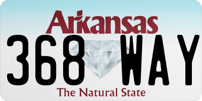 AR license plate 368WAY
