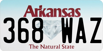 AR license plate 368WAZ