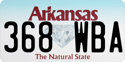 AR license plate 368WBA