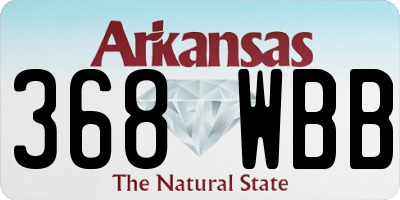 AR license plate 368WBB