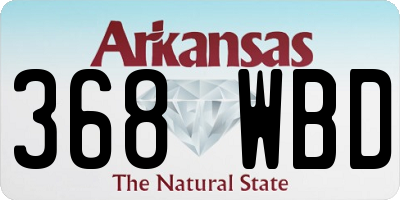 AR license plate 368WBD