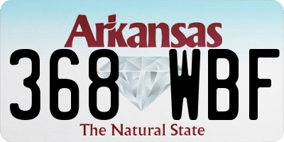 AR license plate 368WBF
