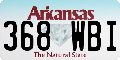 AR license plate 368WBI