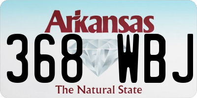 AR license plate 368WBJ