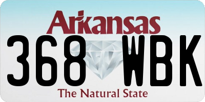 AR license plate 368WBK