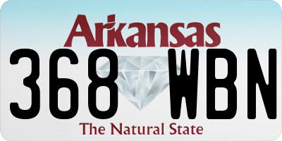 AR license plate 368WBN