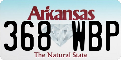 AR license plate 368WBP