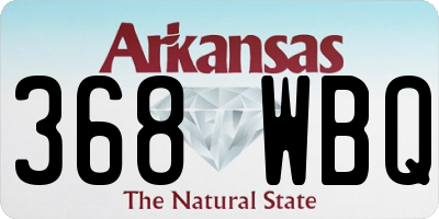 AR license plate 368WBQ