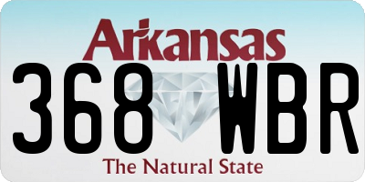 AR license plate 368WBR