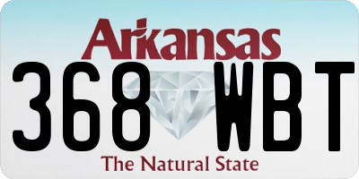 AR license plate 368WBT
