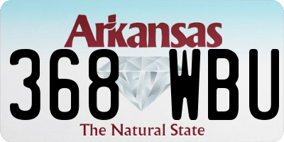 AR license plate 368WBU