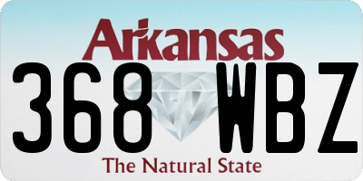 AR license plate 368WBZ